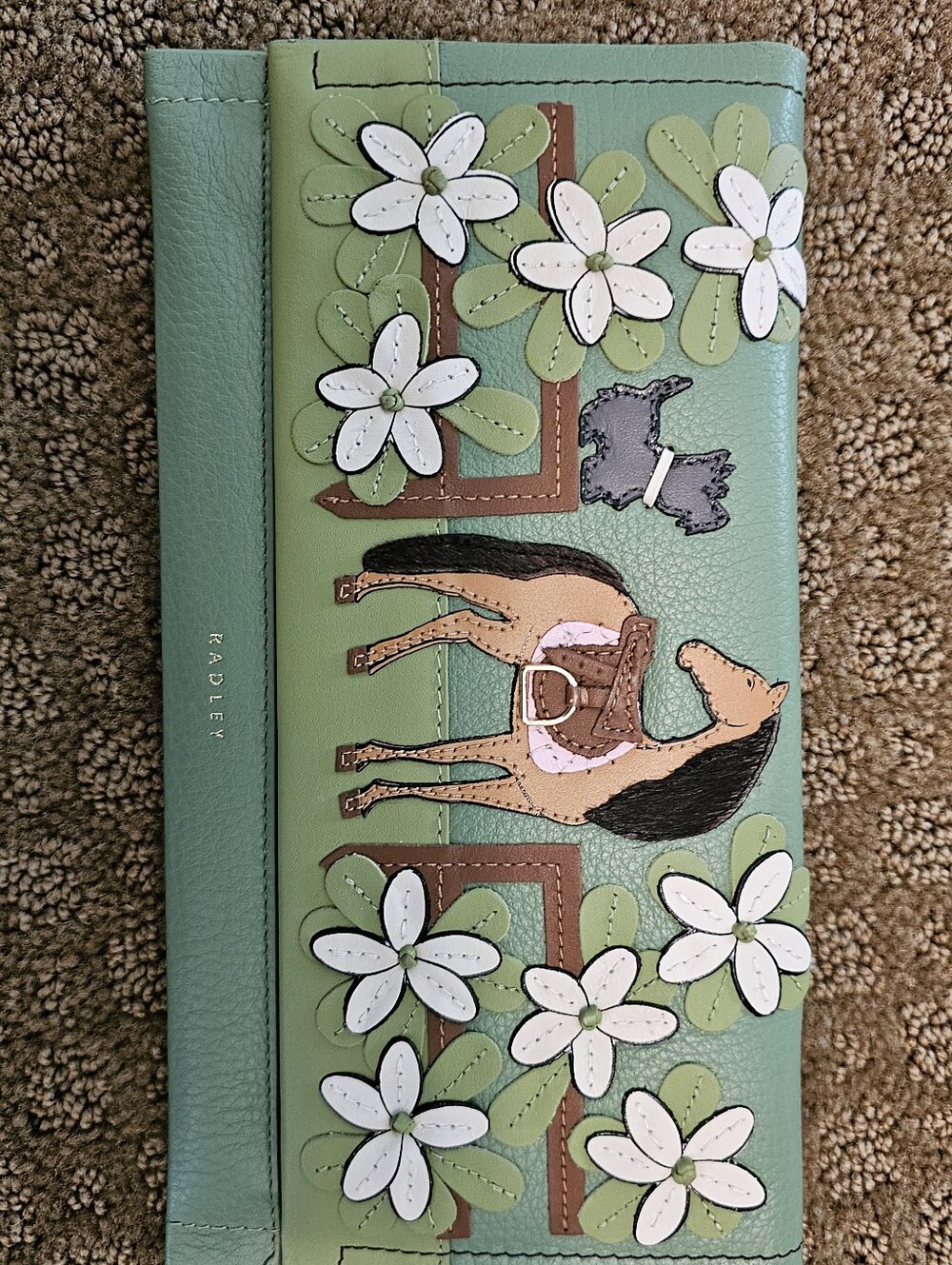 RADLEY LONDON Lunar New Year Horse Large Pebbled Leather Flap Wallet NWT